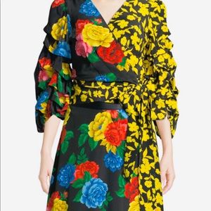 ALICE + OLIVIA Floral Reversible Silk Top